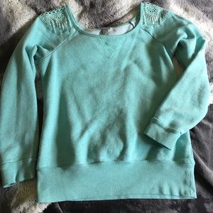 Vanity brand mint sweatshirt with detail